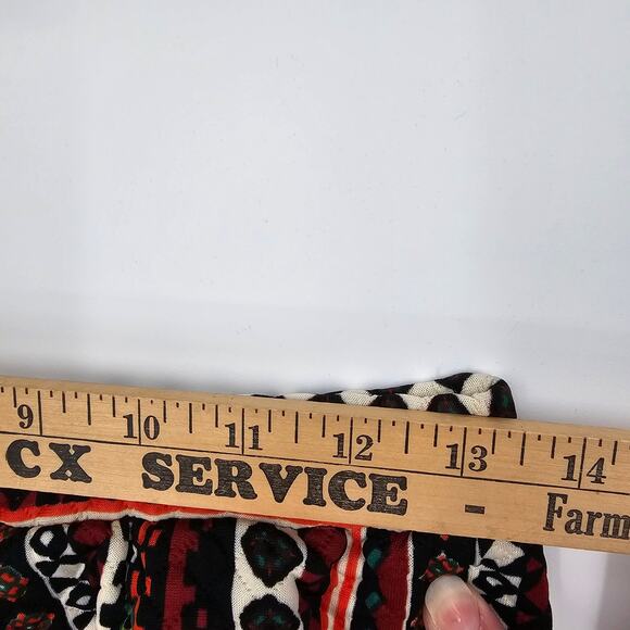 Xhilaration Aztec Tribal Geometric A-Line Quilted Festival Mini Skirt S Boho - Picture 4 of 7